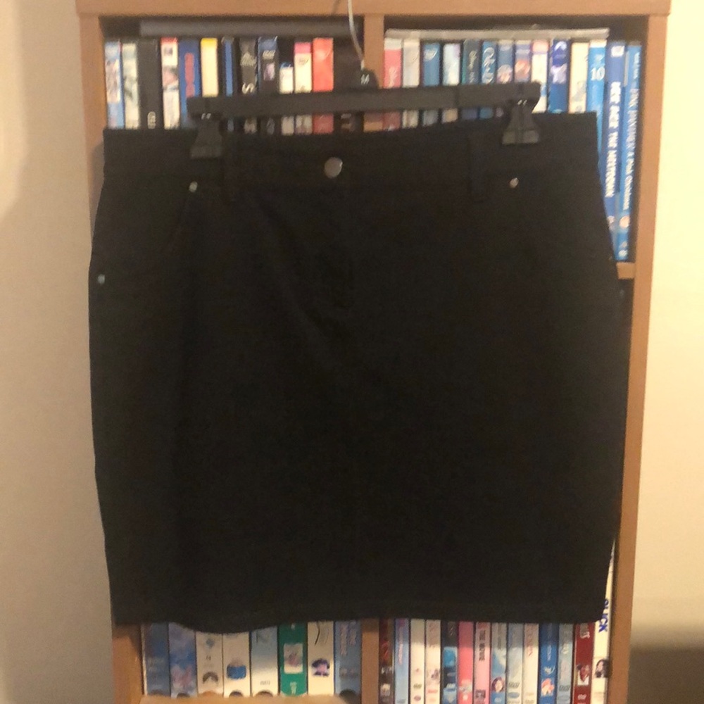 Eileen Fisher Black Stretchy Super Soft Sz 10 Skirt